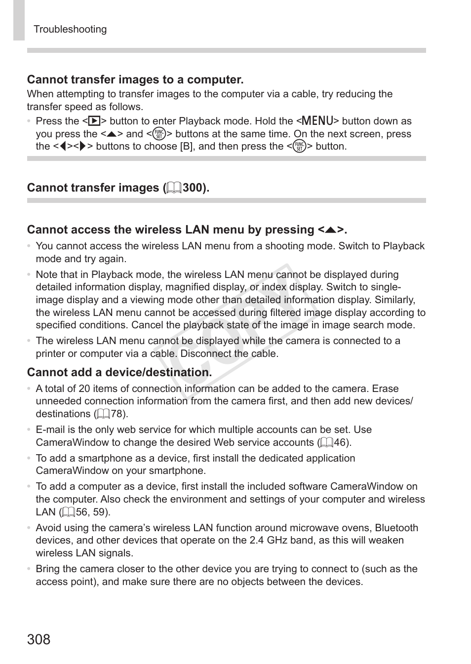 Cop y, Computer, Eye-fi cards | Wireless lan | Canon PowerShot S110 User Manual | Page 308 / 346