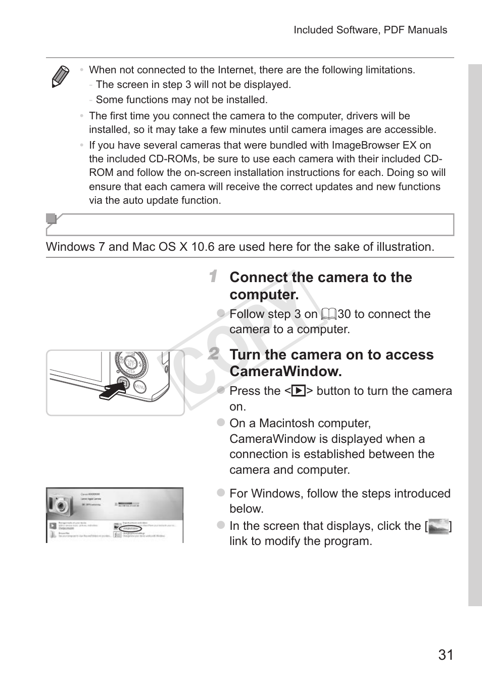 Cop y | Canon PowerShot S110 User Manual | Page 31 / 346