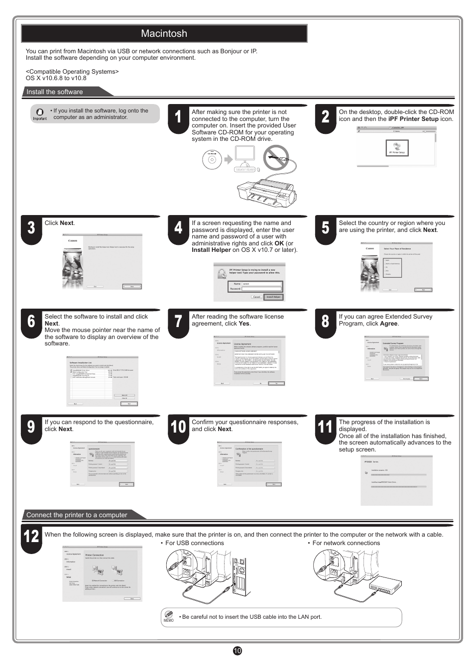 Macintosh | Canon imagePROGRAF iPF6400S User Manual | Page 10 / 12