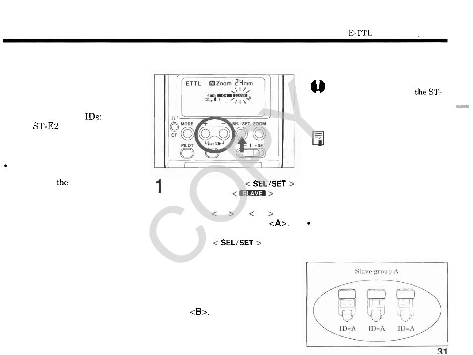 Copy | Canon Speedlite Transmitter ST-E2 User Manual | Page 13 / 19