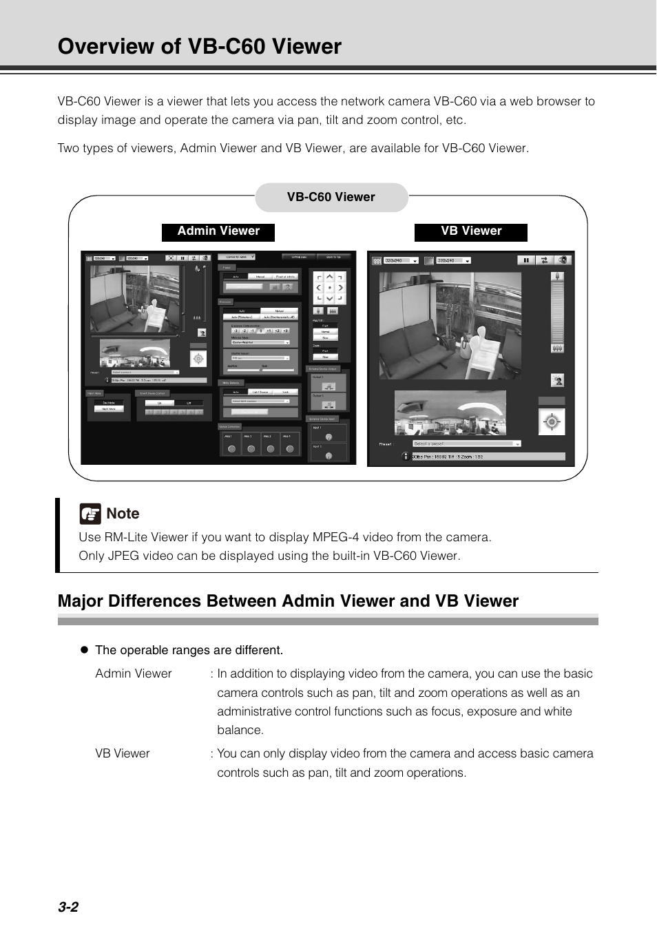 Overview of vb-c60 viewer, Overview of vb-c60 viewer -2, P. 3-2) | Ee "overview of vb-c60 viewer | Canon VB-C60 User Manual | Page 118 / 198