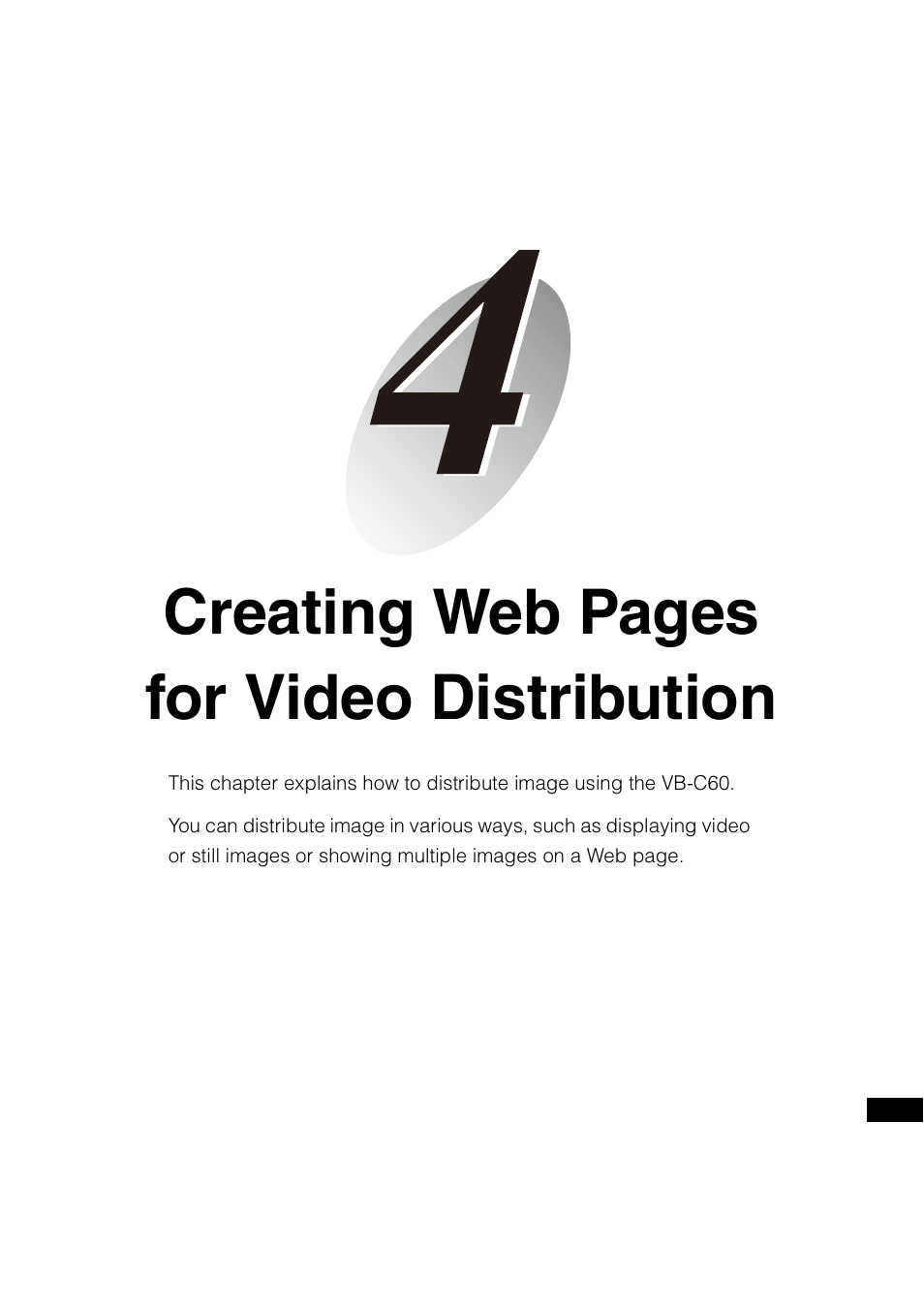 Chapter 4, See "chapter 4 creating web, Creating web pages for video distribution | Canon VB-C60 User Manual | Page 149 / 198