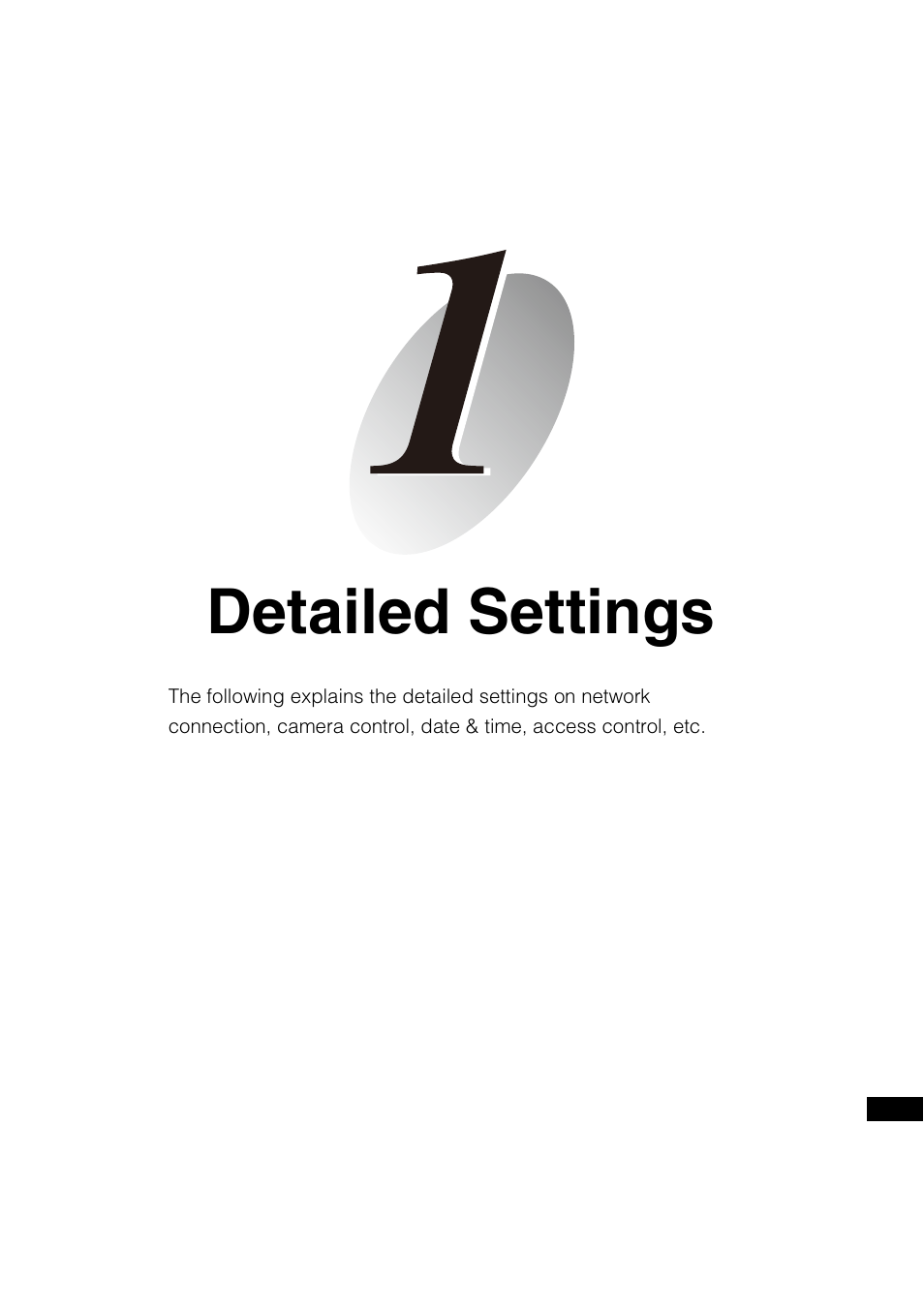 Chapter 1 detailed settings, Chapter 1, Detailed settings | Canon VB-C60 User Manual | Page 17 / 198