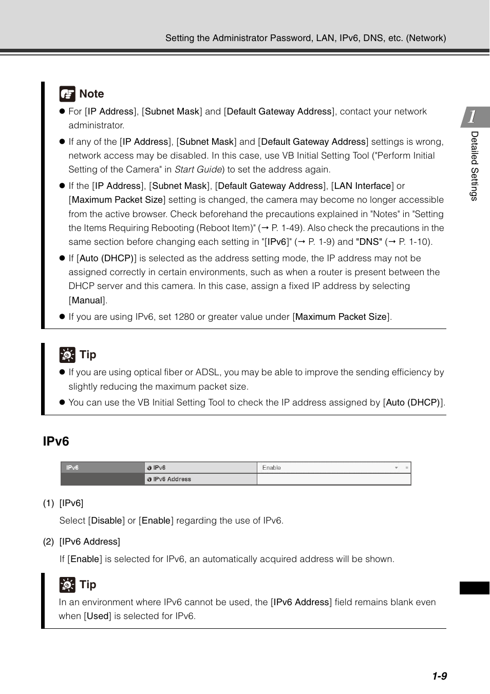 Ipv6 | Canon VB-C60 User Manual | Page 25 / 198