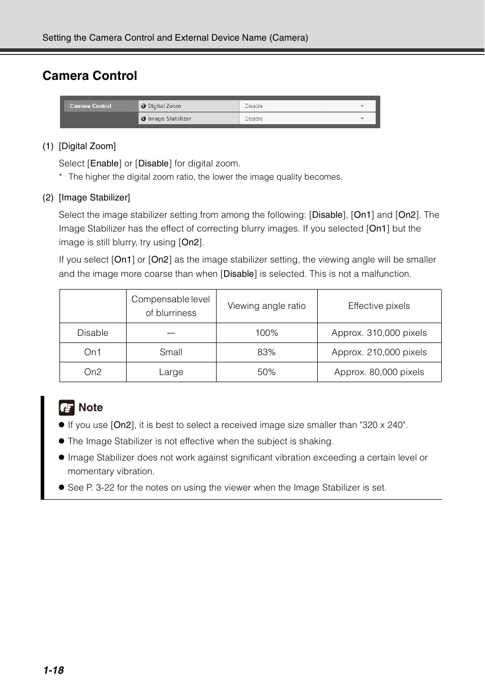 Camera control | Canon VB-C60 User Manual | Page 34 / 198