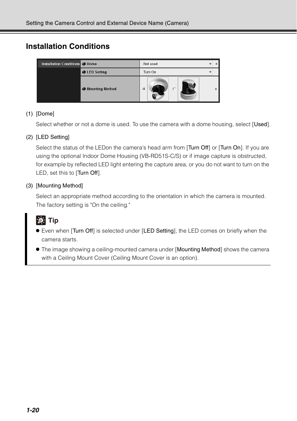 Installation conditions | Canon VB-C60 User Manual | Page 36 / 198