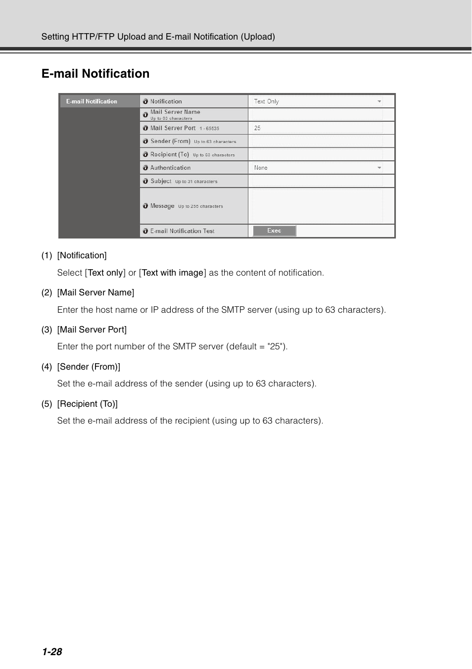 E-mail notification | Canon VB-C60 User Manual | Page 44 / 198