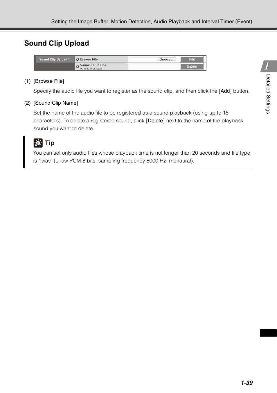 Sound clip upload | Canon VB-C60 User Manual | Page 55 / 198