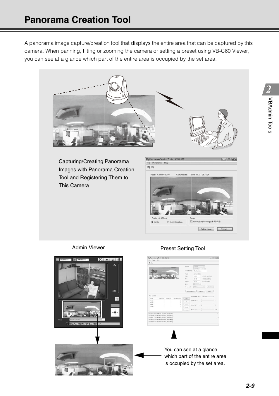 Panorama creation tool, Panorama creation tool -9 | Canon VB-C60 User Manual | Page 75 / 198