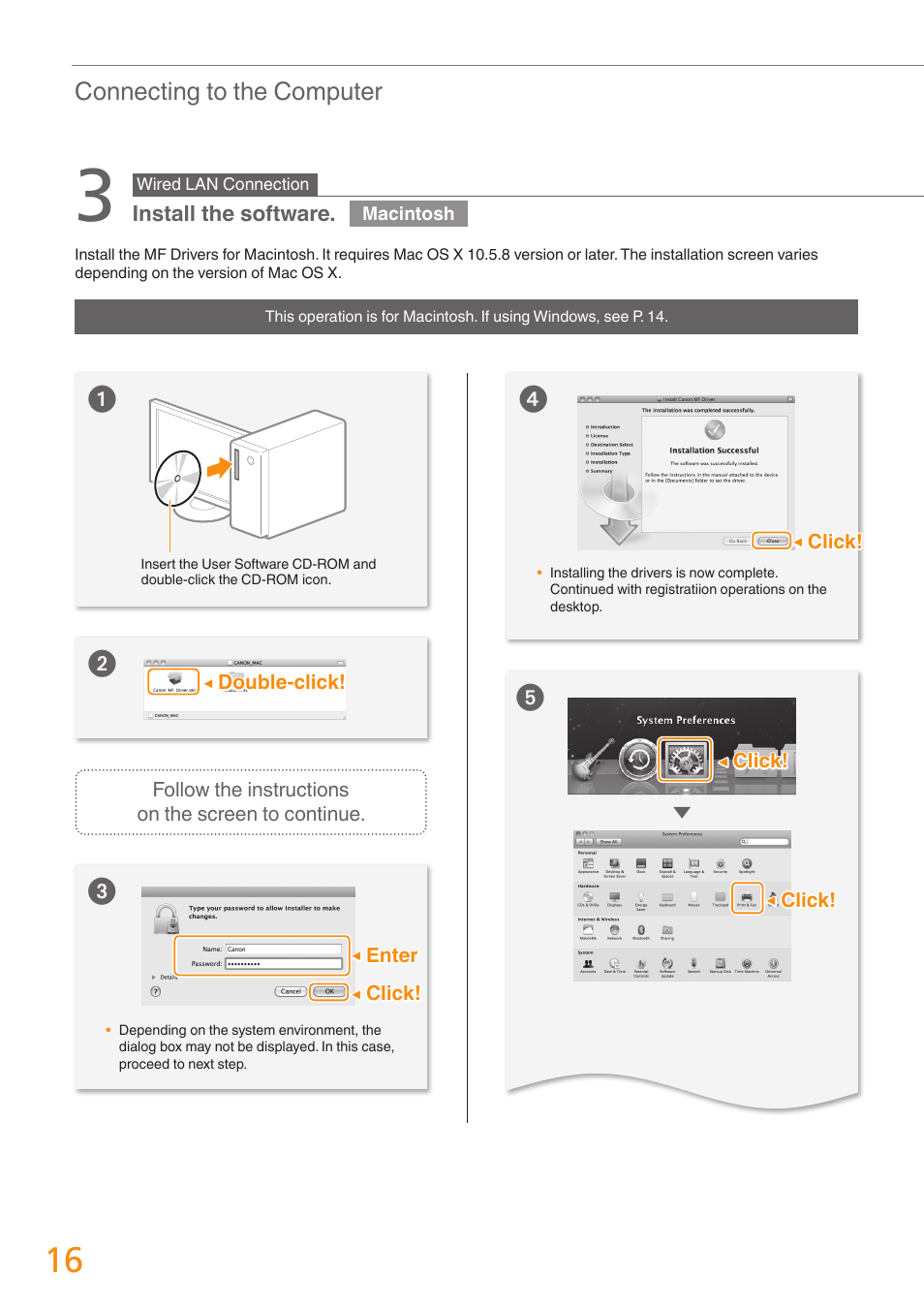 Connecting to the computer | Canon Color imageCLASS MF8580Cdw User Manual | Page 16 / 36