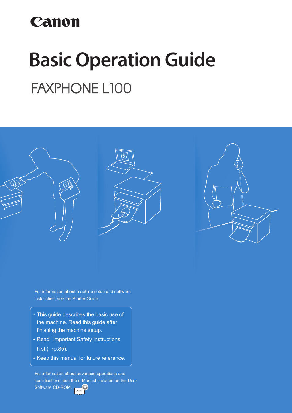 Canon FAXPHONE L100 User Manual | 96 pages