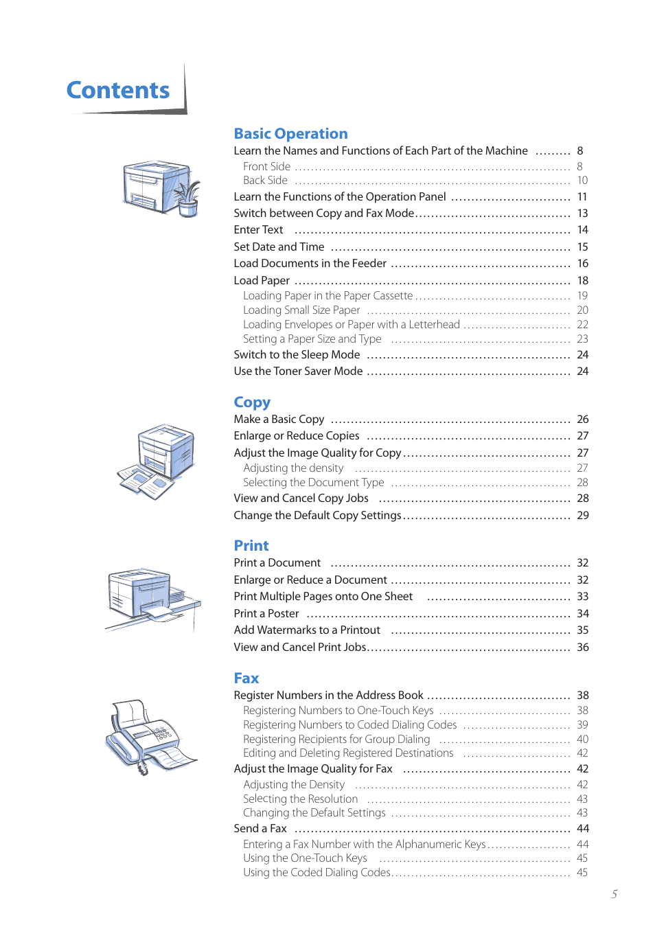 Canon FAXPHONE L100 User Manual | Page 5 / 96