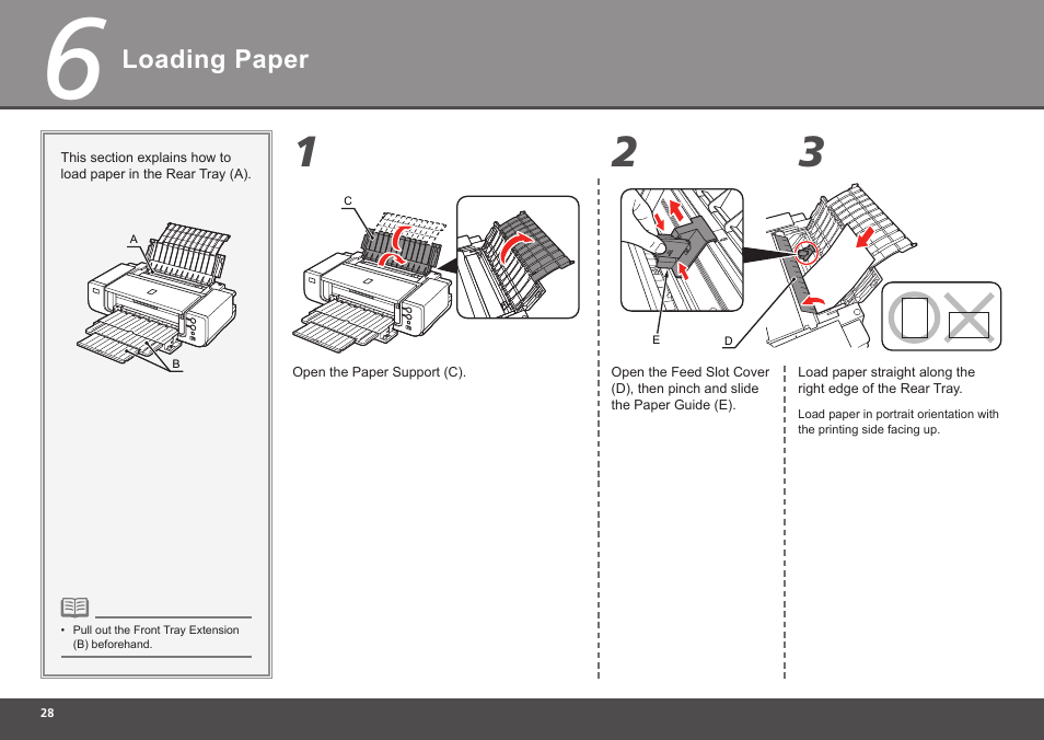 Loading paper | Canon PIXMA Pro9000 Mark II User Manual | Page 30 / 36