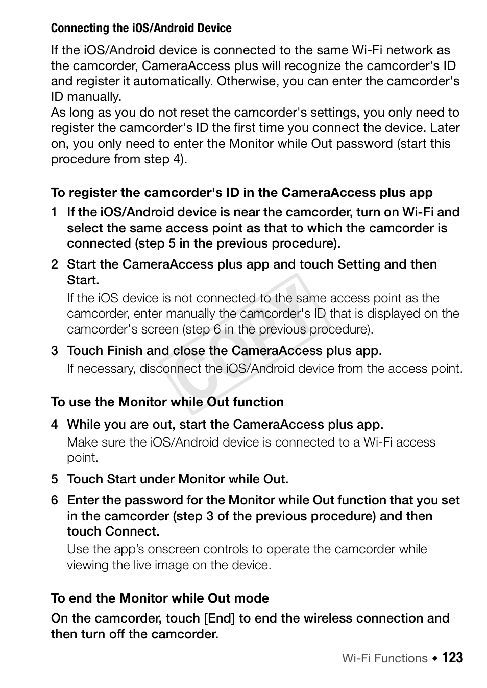 Cop y | Canon VIXIA HF R52 User Manual | Page 123 / 200