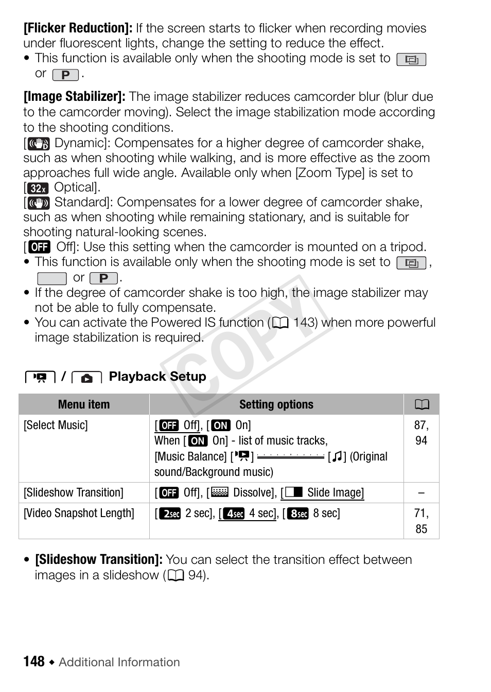 Cop y | Canon VIXIA HF R52 User Manual | Page 148 / 200