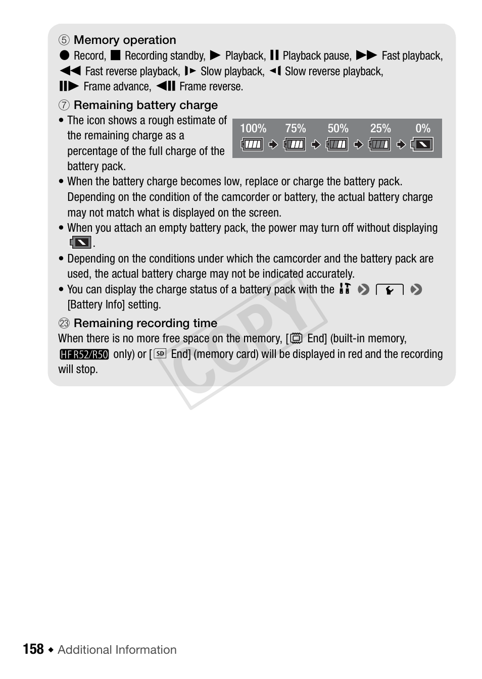 Cop y | Canon VIXIA HF R52 User Manual | Page 158 / 200