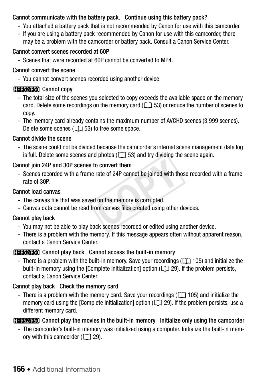 Cop y | Canon VIXIA HF R52 User Manual | Page 166 / 200