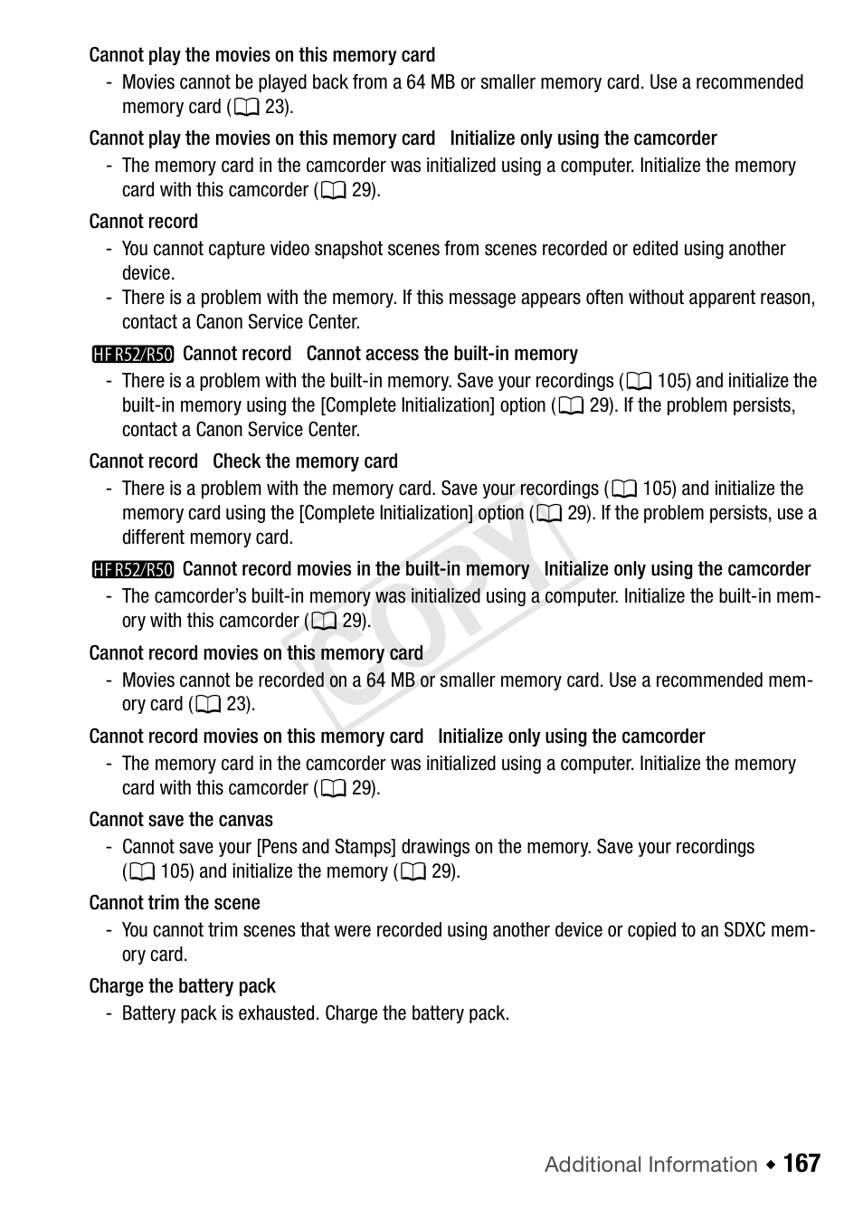 Cop y | Canon VIXIA HF R52 User Manual | Page 167 / 200