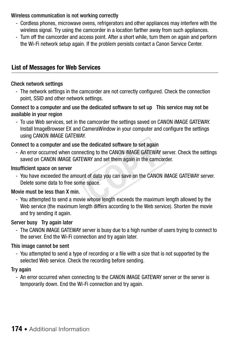 Cop y | Canon VIXIA HF R52 User Manual | Page 174 / 200