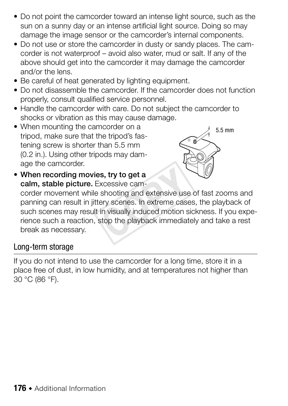 Cop y | Canon VIXIA HF R52 User Manual | Page 176 / 200