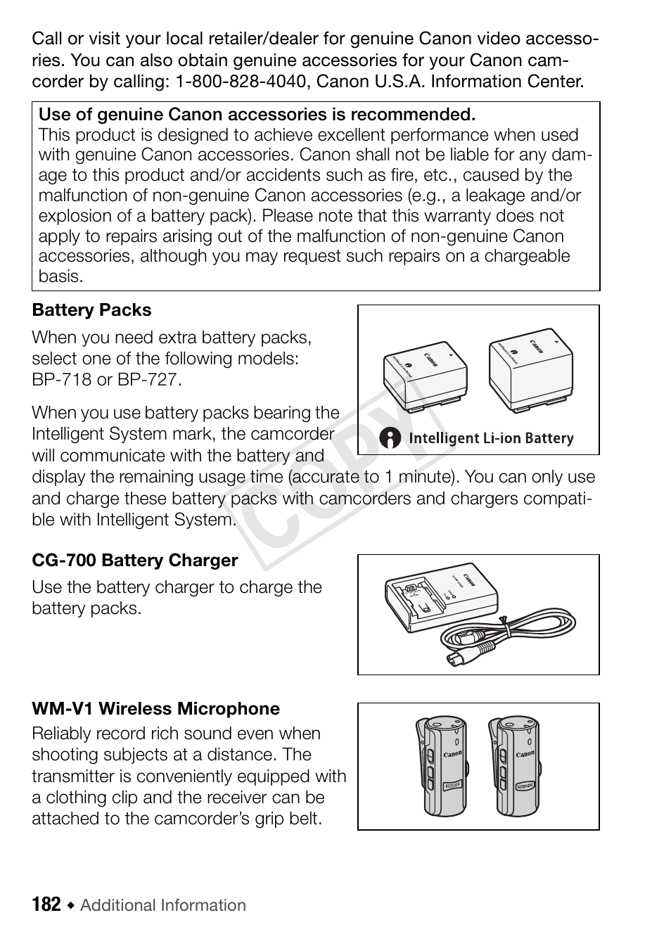 Cop y | Canon VIXIA HF R52 User Manual | Page 182 / 200