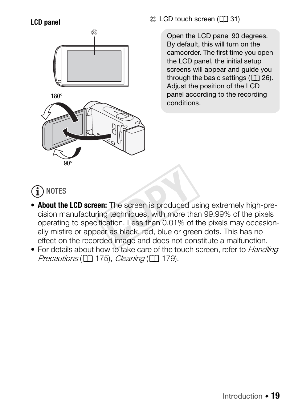 Cop y | Canon VIXIA HF R52 User Manual | Page 19 / 200