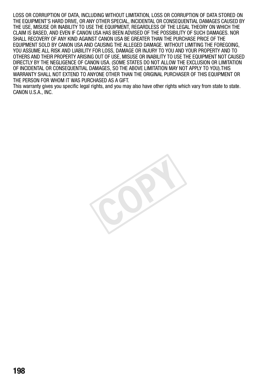 Cop y | Canon VIXIA HF R52 User Manual | Page 198 / 200