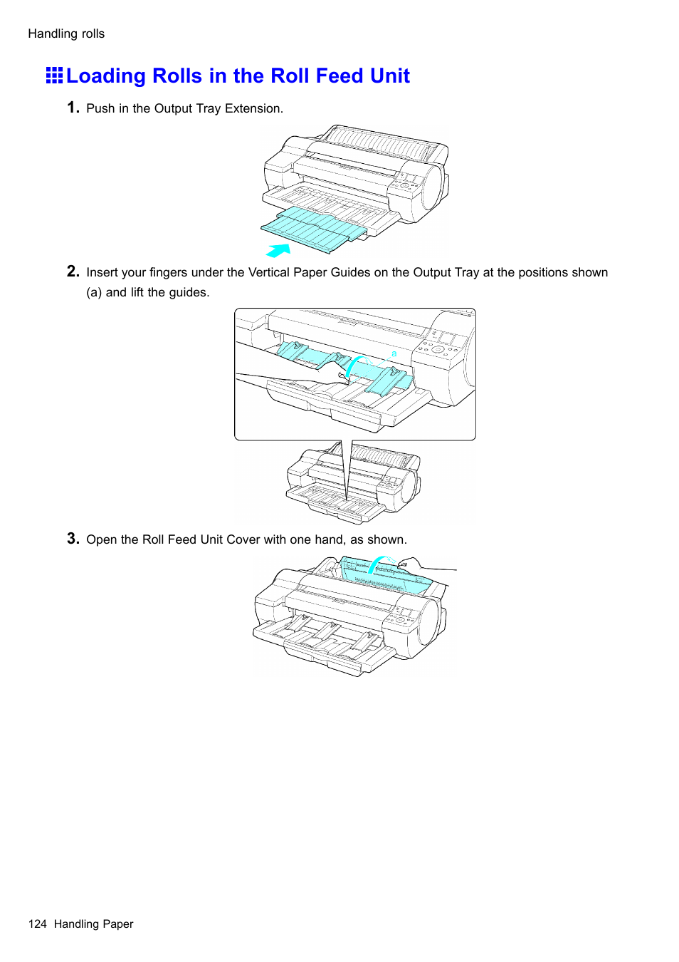 Loading rolls in the roll feed unit | Canon imagePROGRAF iPF610 User Manual | Page 138 / 746