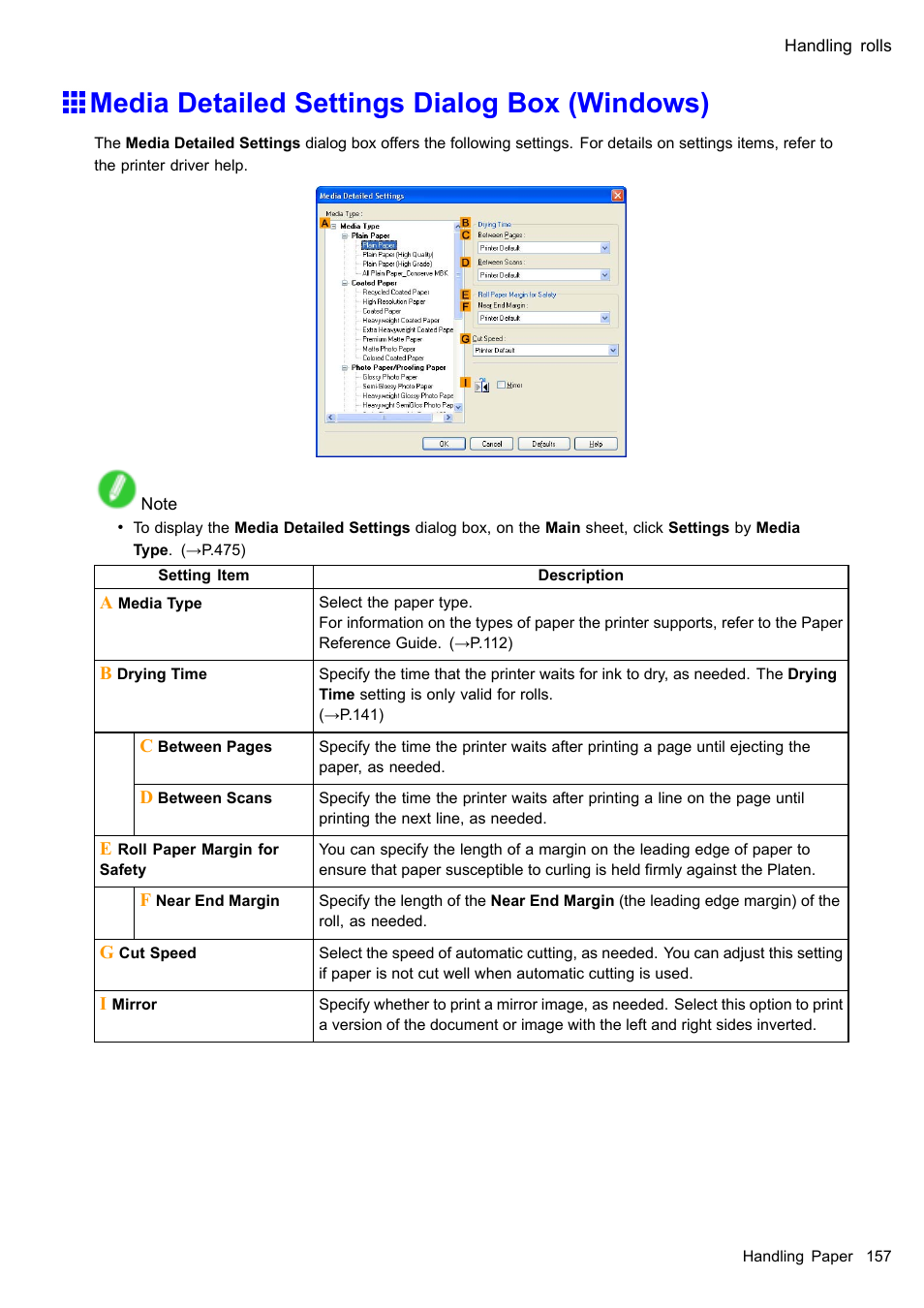 Media detailed settings dialog box (windows) | Canon imagePROGRAF iPF610 User Manual | Page 171 / 746