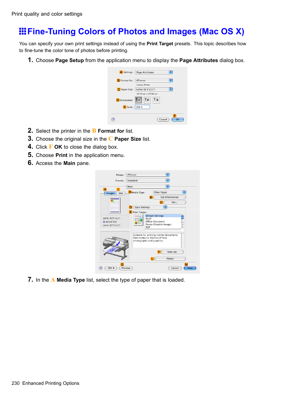 Fine-tuning colors of photos and images (mac os x) | Canon imagePROGRAF iPF610 User Manual | Page 244 / 746