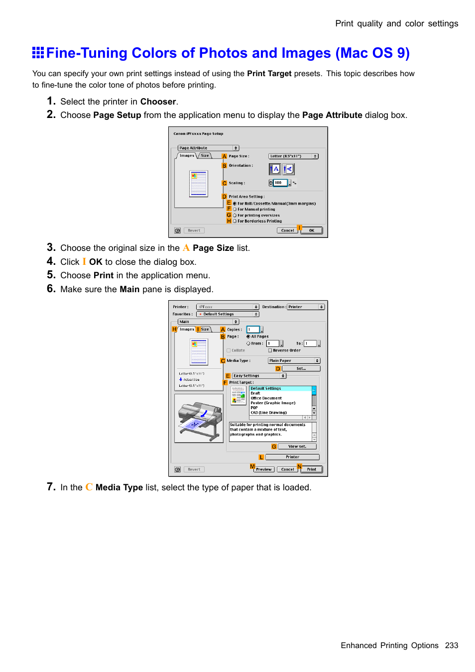 Fine-tuning colors of photos and images (mac os 9) | Canon imagePROGRAF iPF610 User Manual | Page 247 / 746