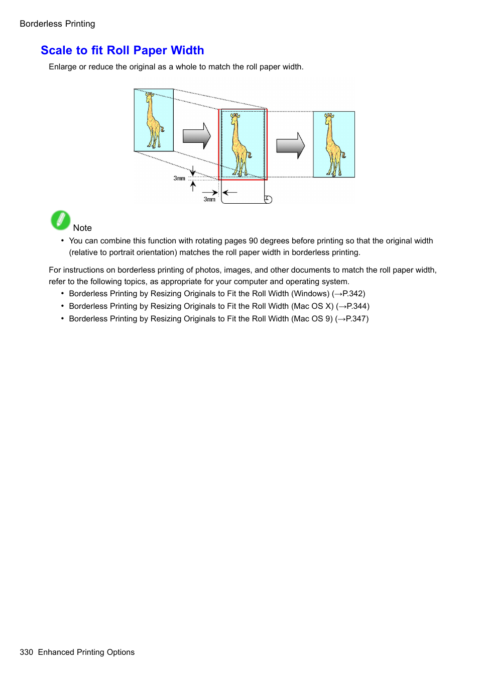 Scale to t roll paper width | Canon imagePROGRAF iPF610 User Manual | Page 344 / 746