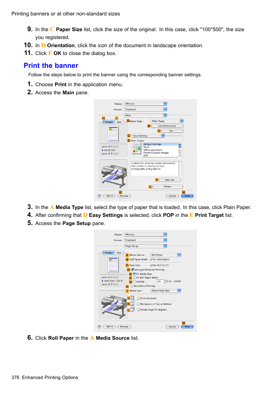 Print the banner | Canon imagePROGRAF iPF610 User Manual | Page 390 / 746