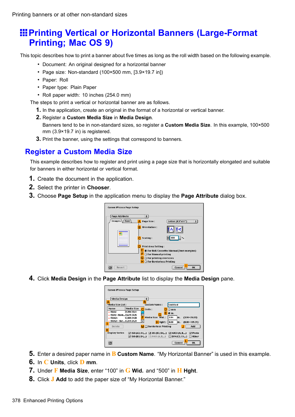 Register a custom media size | Canon imagePROGRAF iPF610 User Manual | Page 392 / 746