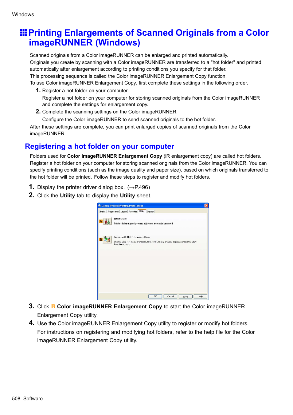 Registering a hot folder on your computer | Canon imagePROGRAF iPF610 User Manual | Page 522 / 746