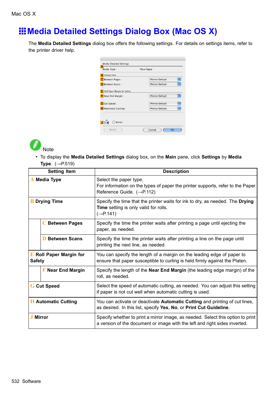 Media detailed settings dialog box (mac os x) | Canon imagePROGRAF iPF610 User Manual | Page 546 / 746