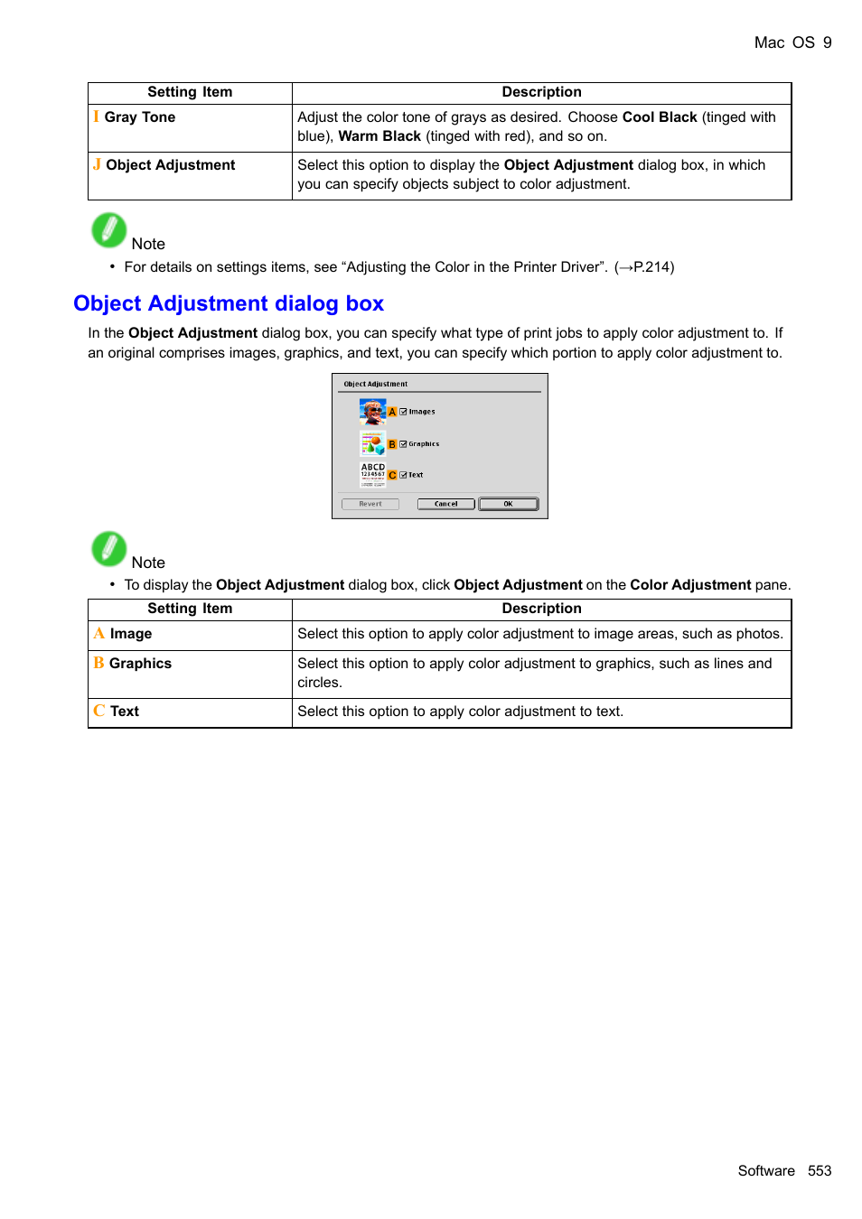 Object adjustment dialog box | Canon imagePROGRAF iPF610 User Manual | Page 567 / 746
