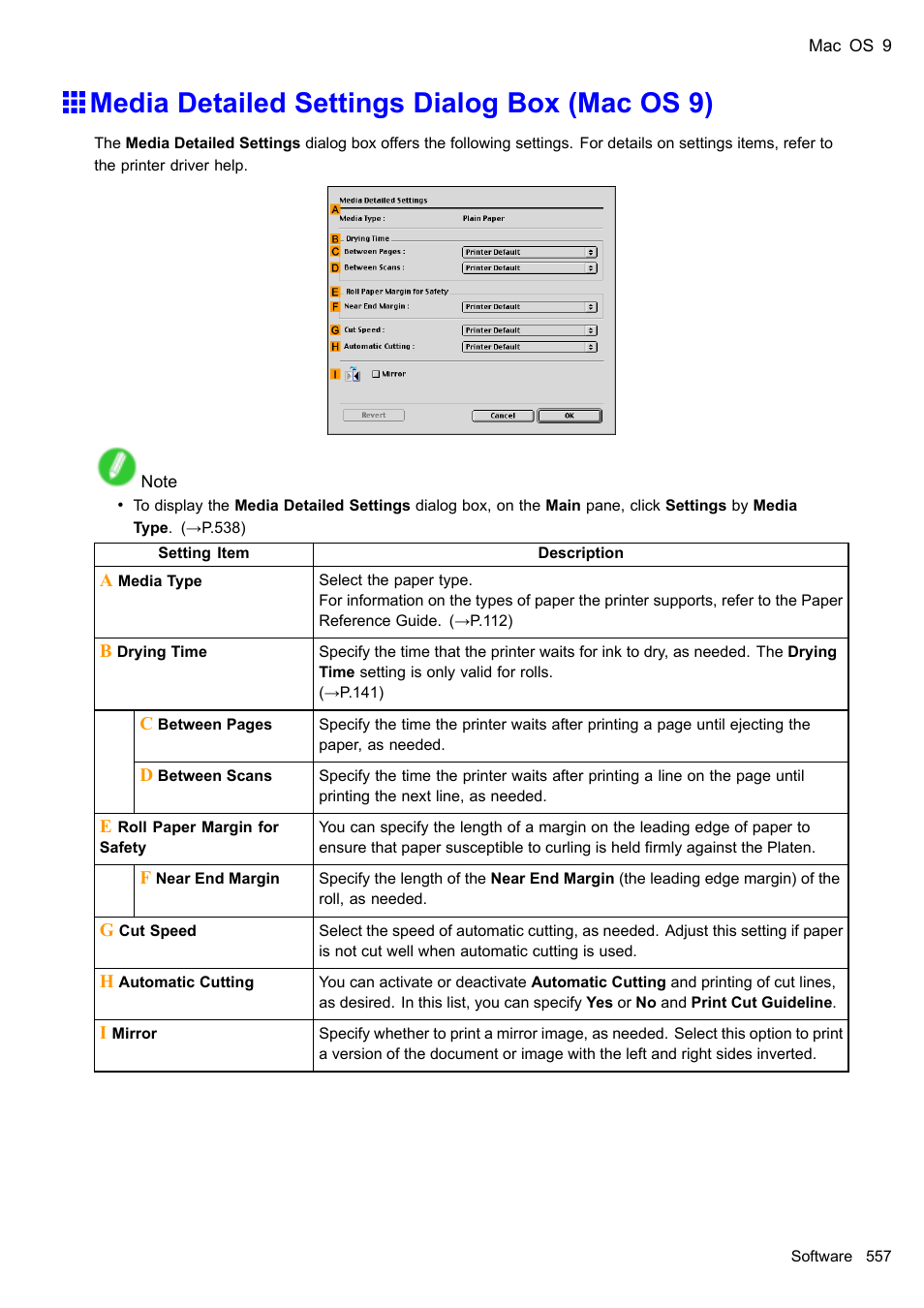 Media detailed settings dialog box (mac os 9) | Canon imagePROGRAF iPF610 User Manual | Page 571 / 746