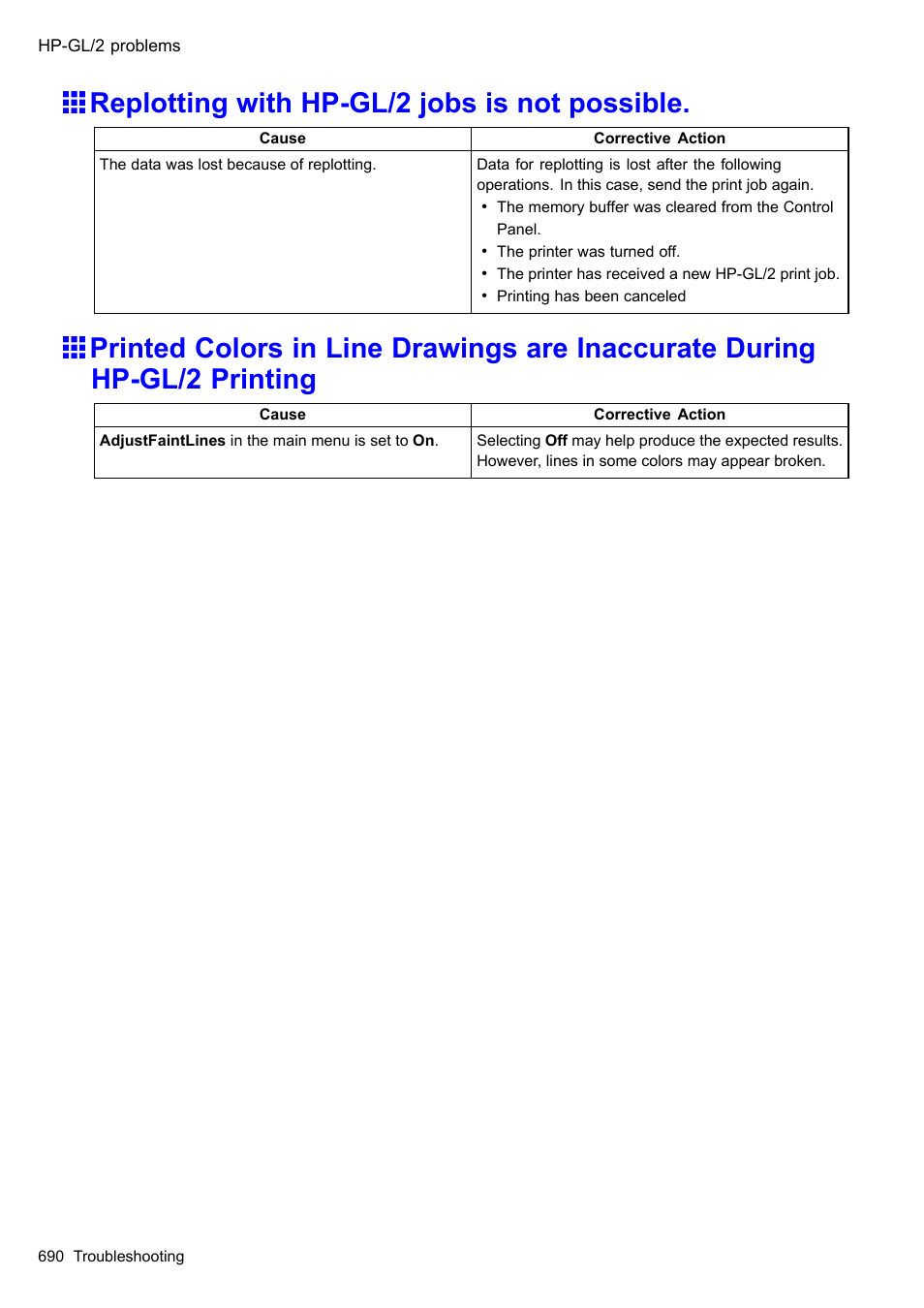 Replotting with hp-gl/2 jobs is not possible | Canon imagePROGRAF iPF610 User Manual | Page 704 / 746