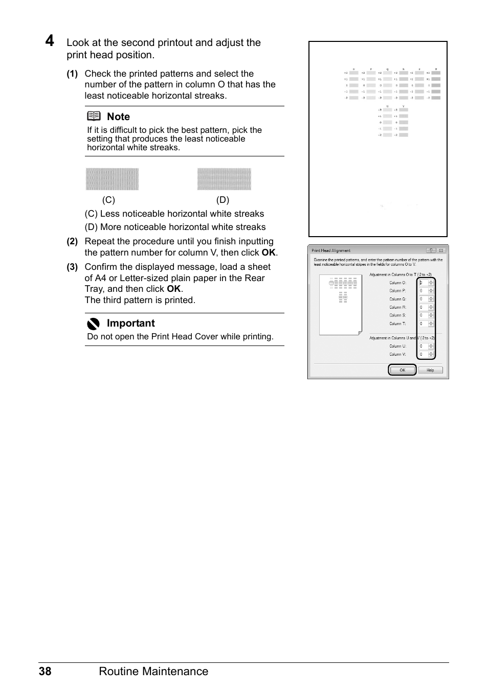 38 routine maintenance | Canon PIXMA iP100 User Manual | Page 42 / 92