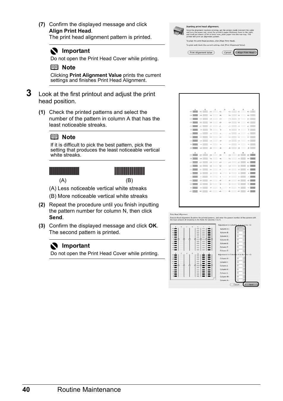 40 routine maintenance | Canon PIXMA iP100 User Manual | Page 44 / 92