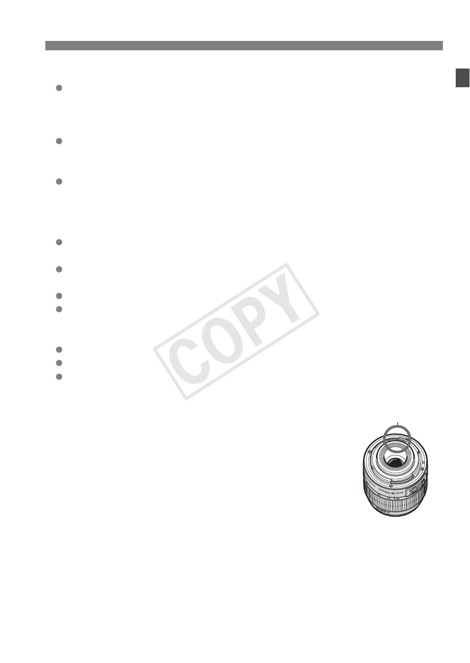 Cop y | Canon EOS Rebel SL1 18-55mm IS STM Lens Kit User Manual | Page 13 / 116