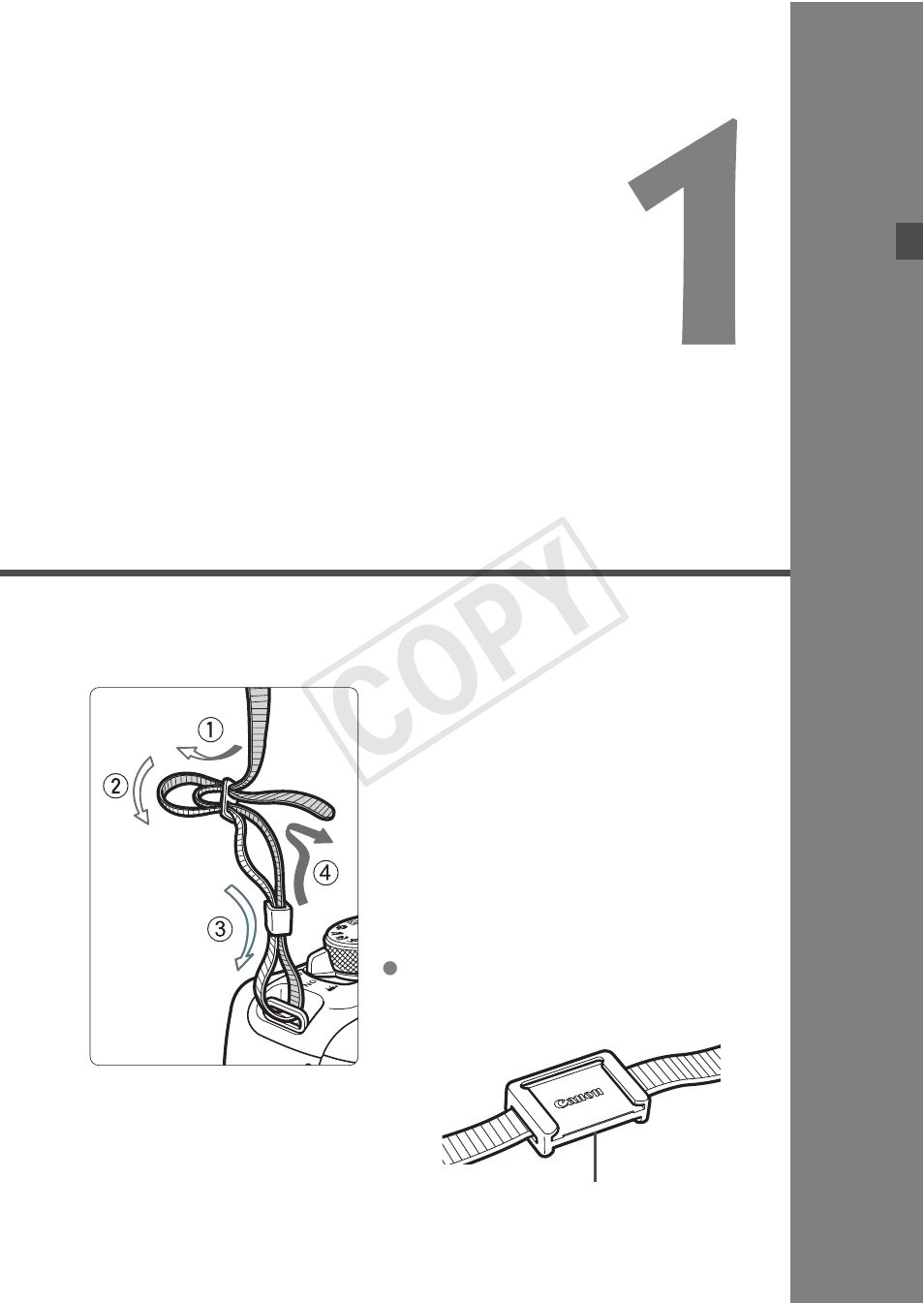 Getting started, Cop y | Canon EOS Rebel SL1 18-55mm IS STM Lens Kit User Manual | Page 21 / 116
