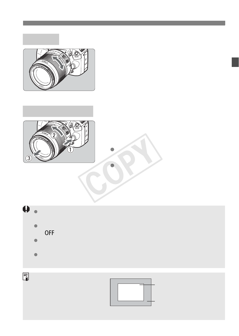 Cop y | Canon EOS Rebel SL1 18-55mm IS STM Lens Kit User Manual | Page 33 / 116
