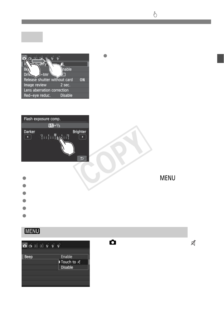 Cop y | Canon EOS Rebel SL1 18-55mm IS STM Lens Kit User Manual | Page 45 / 116
