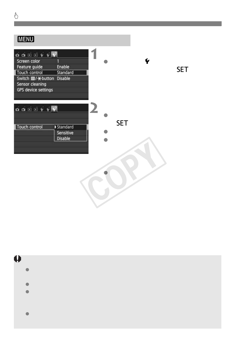 Cop y | Canon EOS Rebel SL1 18-55mm IS STM Lens Kit User Manual | Page 46 / 116