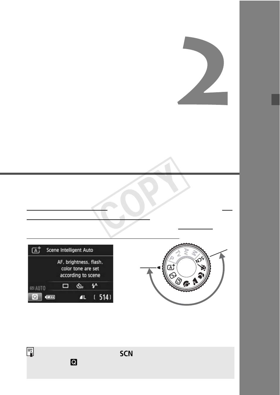 Basic shooting, Cop y | Canon EOS Rebel SL1 18-55mm IS STM Lens Kit User Manual | Page 47 / 116