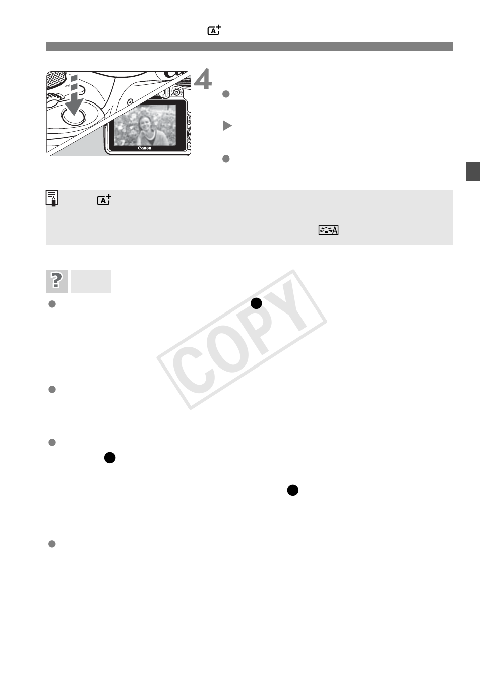 Cop y | Canon EOS Rebel SL1 18-55mm IS STM Lens Kit User Manual | Page 49 / 116