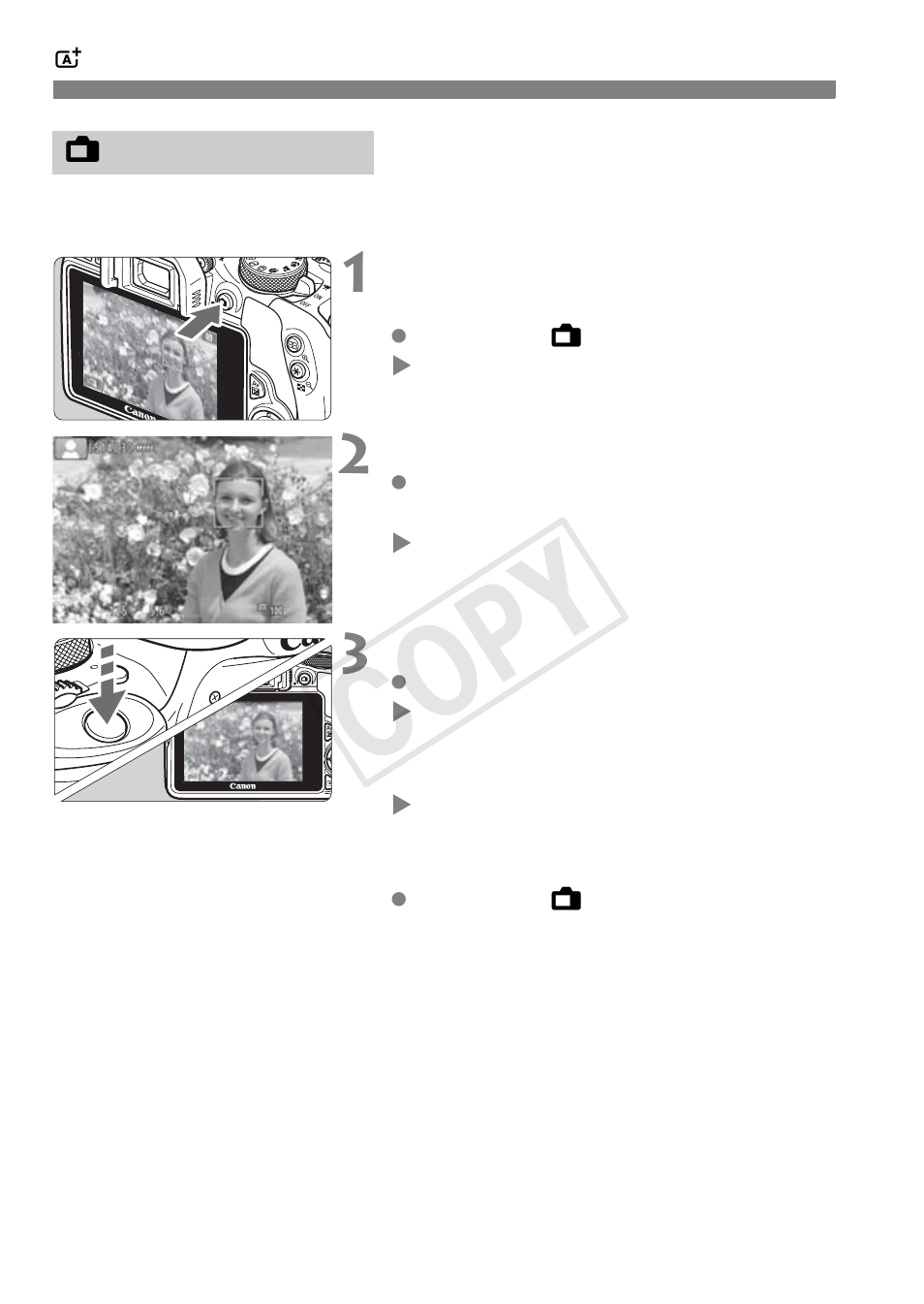 Cop y | Canon EOS Rebel SL1 18-55mm IS STM Lens Kit User Manual | Page 52 / 116