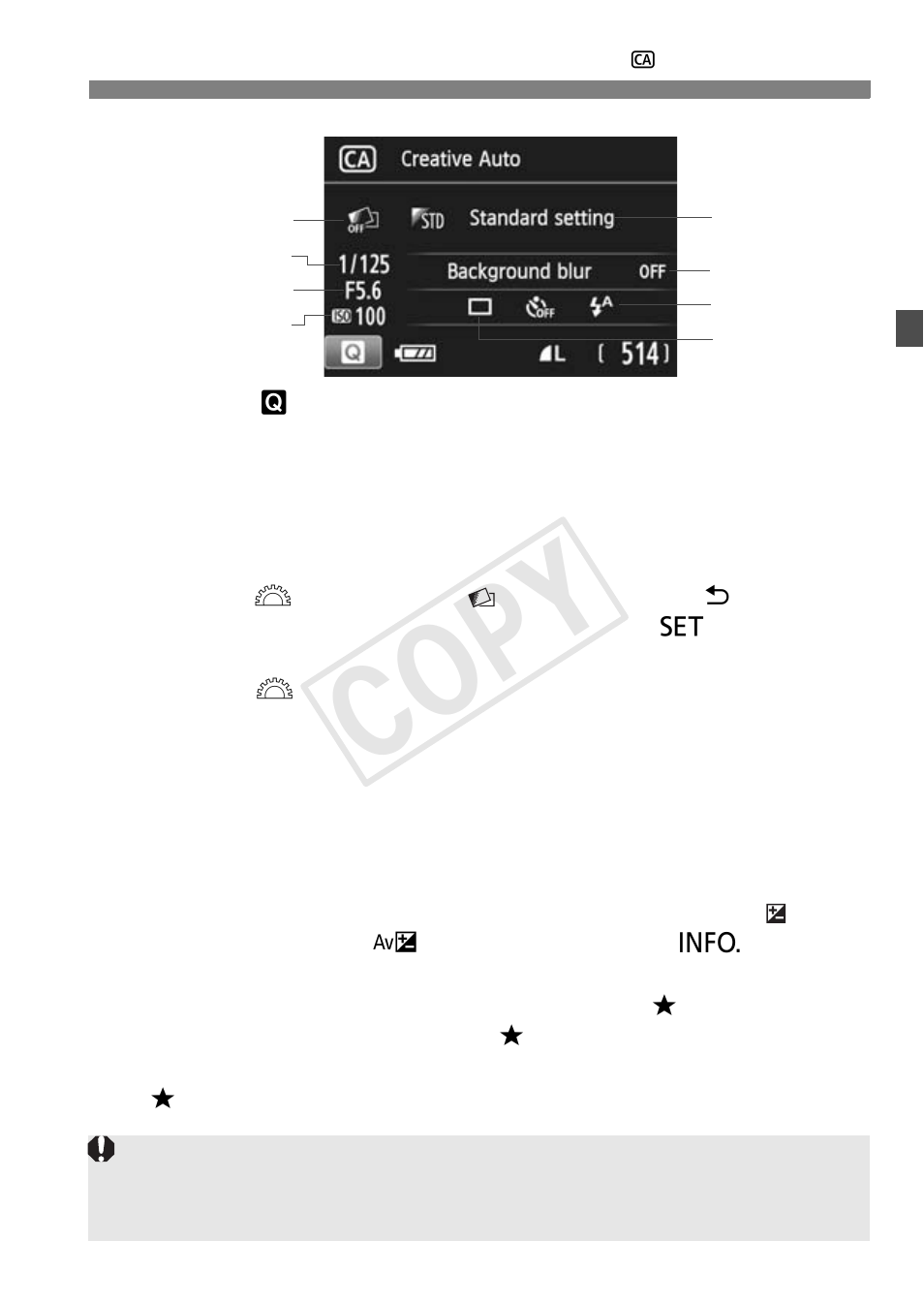 Cop y | Canon EOS Rebel SL1 18-55mm IS STM Lens Kit User Manual | Page 55 / 116